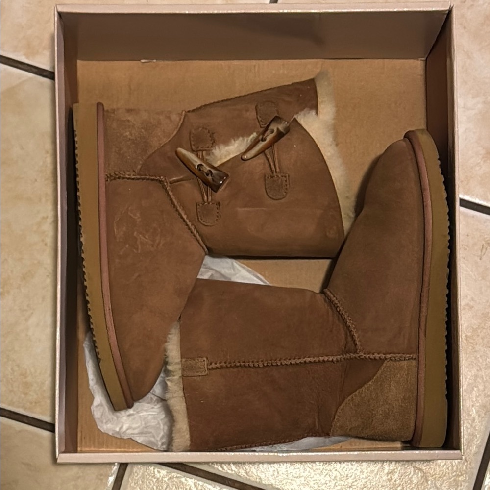 Brown Shearling Lined Boots